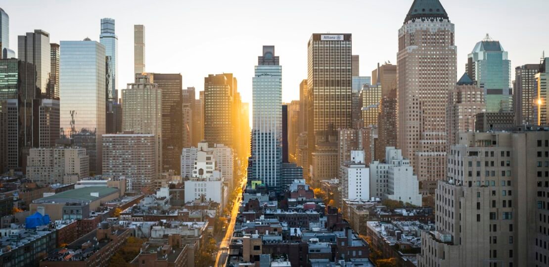 City skyline real estate